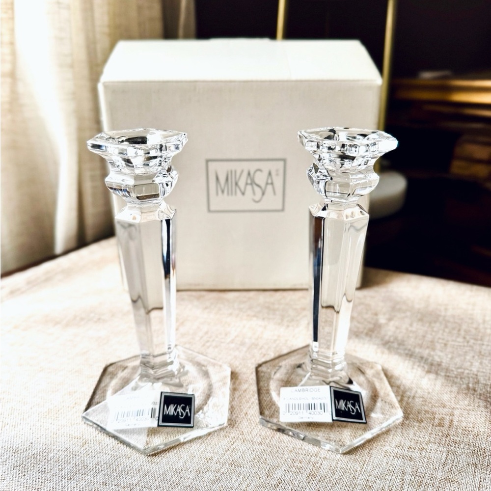 Mikasa Silver Candle Holders Elegant Accents